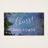 ブルー&パープル素朴ヴィンテージドリンクチケット (裏面)