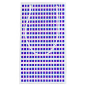 ブルー&パープル電ストライプの気レトロ スモールペーパーバッグ (正面)