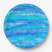 ブルー、パープル、アクアマリン ペーパープレート (正面)