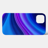 ブルー パープル グラデーション ウェーブ iPhoneケース Case-Mate iPhoneケース (裏面 (横))