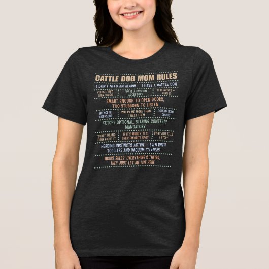 ブルー・ヒーラー・ママの掟 トライブレンドTシャツ (正面)