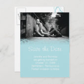 ブルー&ビューティフルスワールセーブ・ザ・デート案内 案内ポストカード (正面/裏面)