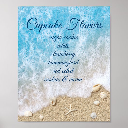 ブルー ビーチ ウェーブス デザート バー ポスター (正面)