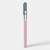 ブルー&ピンクのテクスチャーカスタムモノグラム電話ケース Case-Mate iPhoneケース (裏面 / 左)