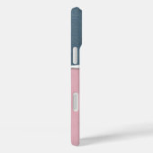 ブルー&ピンクのテクスチャーカスタムモノグラム電話ケース Case-Mate iPhoneケース (裏面 / 右)