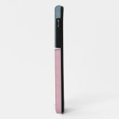 ブルー&ピンクのテクスチャーカスタムモノグラム電話ケース Case-Mate iPhoneケース (裏面/左)