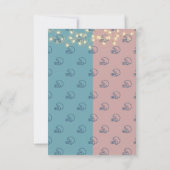 ブルー&ピンクアメリカンフットボールのヘルメット赤ちゃんシャワー サンキューカード (裏面)