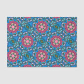 ブルー&ピンクアールデコガラスリボンエレガントヴィンテージ 薄葉紙 (正面)