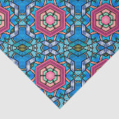 ブルー&ピンクアールデコガラスリボンエレガントヴィンテージ 薄葉紙 (詳細)