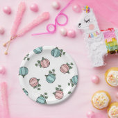 ブルー&ピンクカボチャ性別リビールパーティー ペーパープレート (パーティー)