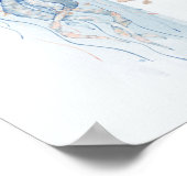 ブルー&ピンククラゲ海をテーマにした水中競技 ポスター (角)