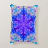 ブルー&ピンクグラデーションパステルバブルアート アクセントクッション (裏面(縦))