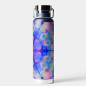 ブルー&ピンクグラデーションパステルバブルアート ウォーターボトル (背面)