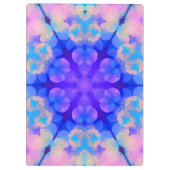 ブルー&ピンクグラデーションパステルバブルアート クリップボード (裏面)