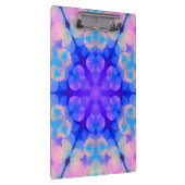 ブルー&ピンクグラデーションパステルバブルアート クリップボード (右)