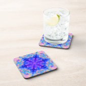 ブルー&ピンクグラデーションパステルバブルアート コースター (右側)