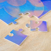 ブルー&ピンクグラデーションパステルバブルアート ジグソーパズル (側面)