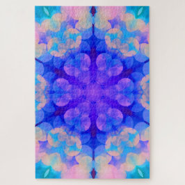 ブルー&ピンクグラデーションパステルバブルアート ジグソーパズル