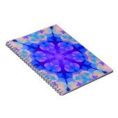 ブルー&ピンクグラデーションパステルバブルアート ノートブック (右側)