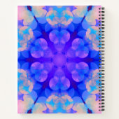 ブルー&ピンクグラデーションパステルバブルアート ノートブック (裏面)