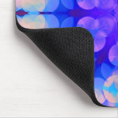 ブルー&ピンクグラデーションパステルバブルアート マウスパッド (コーナー)