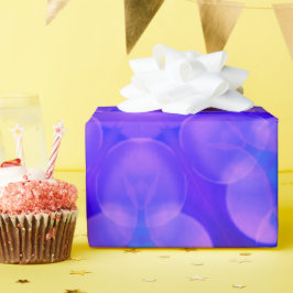 ブルー&ピンクグラデーションパステルバブルアート ラッピングペーパー