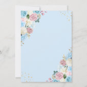 ブルー&ピンクシンデレラフェアユタレプリンセススウィート16 招待状 (裏面)