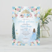 ブルー&ピンクシンデレラフェアユタレプリンセススウィート16 招待状 (スタンド正面)