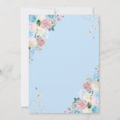 ブルー&ピンクシンデレラプリンセスSweet sixteen 招待状 (裏面)