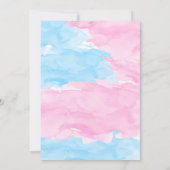 ブルー&ピンクジェンダーリビールパーティの招待状 招待状 (裏面)