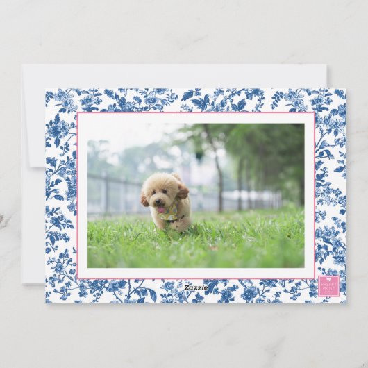 ブルー&ピンクチノワセリートイレクリスマスキャンディーケーン シーズンカード (裏面)