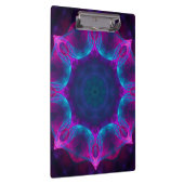 ブルー&ピンクネオンダーク万華鏡のように千変万化するパターングラデーション クリップボード (右)