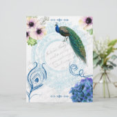 ブルー&ピンクフローラピーコックスクラップブック紙 (スタンド正面)