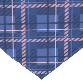 ブルー&ピンクプレイド ショートテーブルランナー (コーナー)