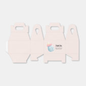 ブルー&ピンクベビーボトルかわいい水玉模様 フェイバーボックス (折り畳みなし)