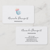 ブルー&ピンクベビーボトルかわいい 名刺 (正面/裏面)