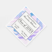 ブルー&ピンクマーブル絵を描絞り染め紙ナプキンス スタンダードランチョンナプキン (角)