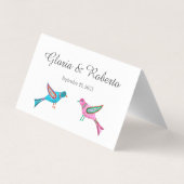 ブルー&ピンクロベバーズメキシ結婚コ座席表 (裏面)