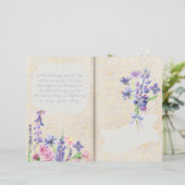 ブルー&ピンクワイルドフラワースクラップブック紙 (スタンド正面)