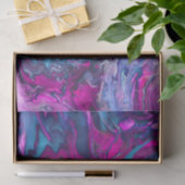 ブルー&ピンク大理石アクリルアブストラクション 薄葉紙 (ギフト)