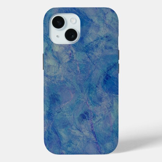 ブルー&ピンク大理石アクリルアブストラクション Case-Mate iPhoneケース (裏面)