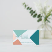 ブルー&ピンク抽象芸術 名刺 (スタンド正面)