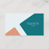 ブルー&ピンク抽象芸術 名刺 (裏面)