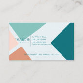 ブルー&ピンク抽象芸術 名刺 (正面)