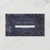 ブルー&ピンク星空の赤ちゃんシャワーおむつラッフルカード エンクロージャーカード (裏面)