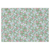 ブルー&ピンク結婚ズパステルフローラ春 テーブルクロス (正面(横))