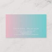 ブルー ピンク ぼかしグラデーション 名刺 (裏面)