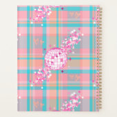 ブルー、ピンク、ピーチパターン、グリッターとハート | プランナー手帳 (裏面)