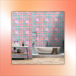 ブルー、ピンク、ピーチパターン、グリッターとハート | 壁紙