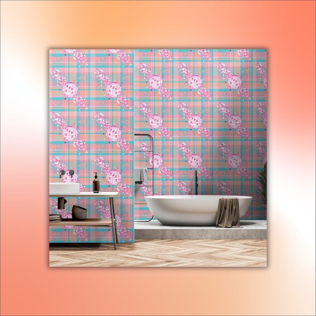 ブルー、ピンク、ピーチパターン、グリッターとハート | 壁紙 (クリエイターアップロード済み)